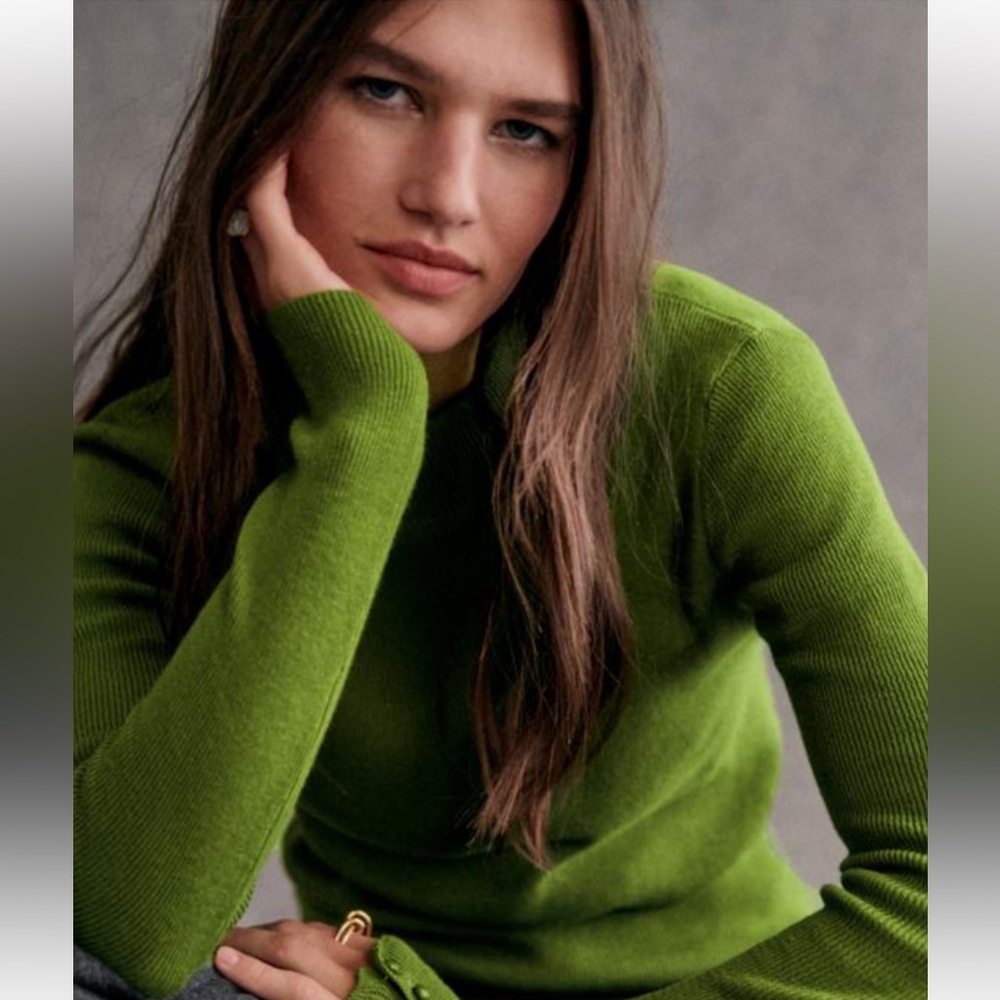 Sezane Simon Jumper Meadow Green - Size L